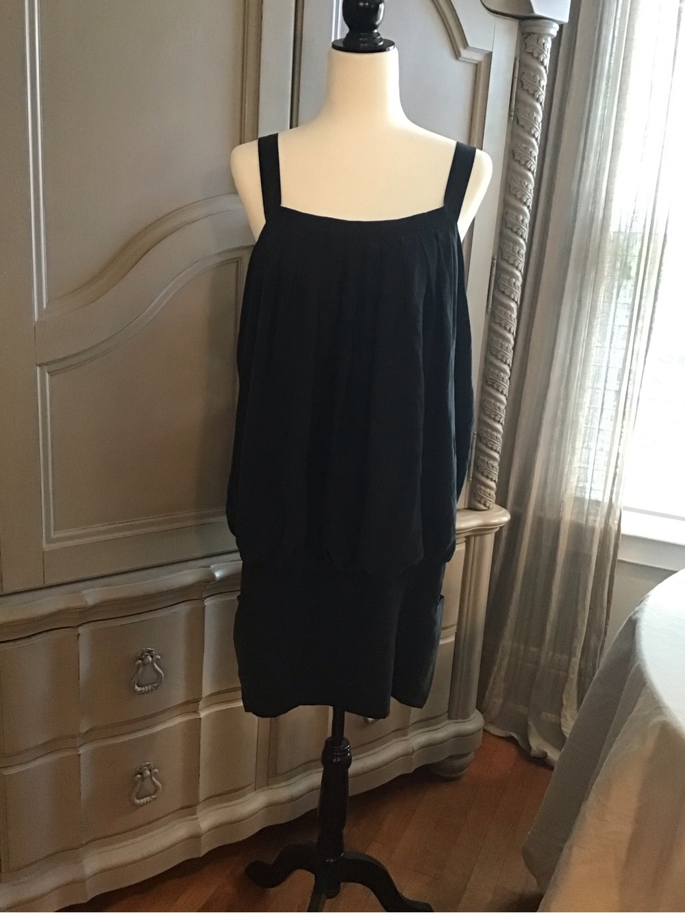 Laundry by Design Blue/Black Sleeveless Tunic Dress